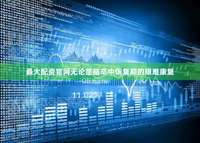 最大配资官网无论是脑卒中恢复期的艰难康复